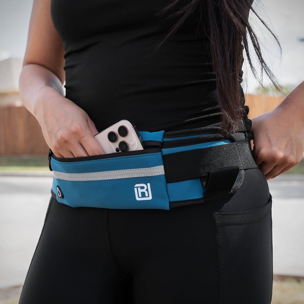 RunUnited Waist Pack for Running, Hiking & Gym - Waterproof Running Accessory w/ Phone Holder & Reflective Stripe, Color: Yellow