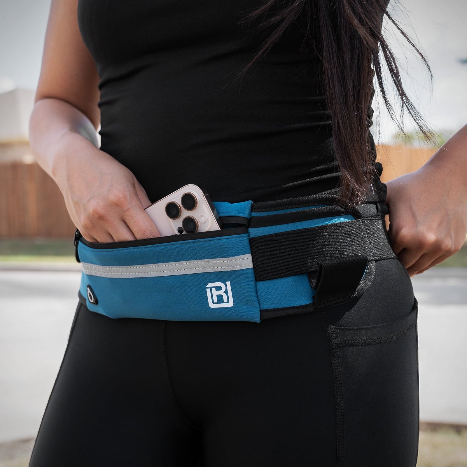 RunUnited Waist Pack for Running, Hiking & Gym - Waterproof Running Accessory w/ Phone Holder & Reflective Stripe, Color: Yellow