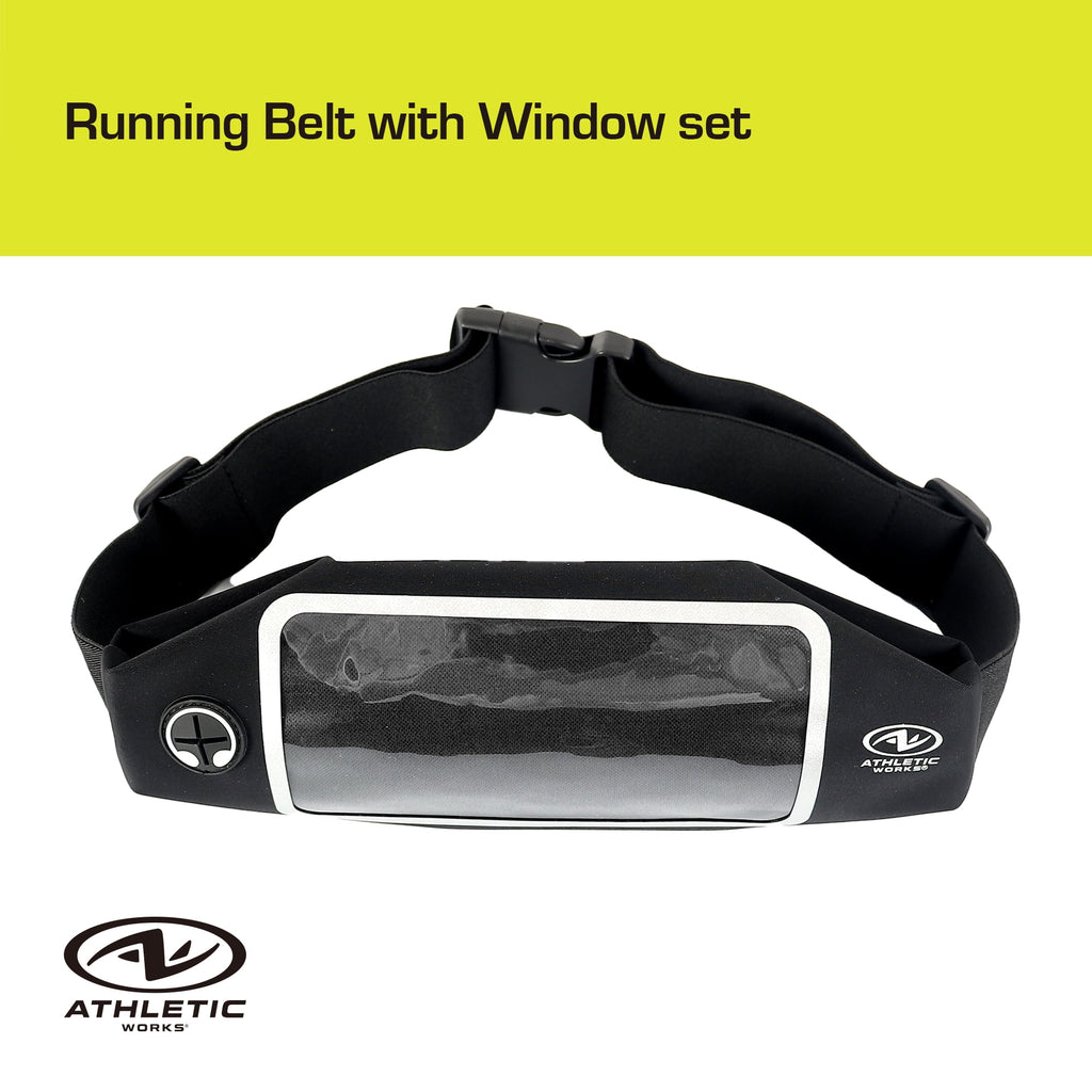 Athletic Works Running Belt with Window for Full - function Touchscreen Operation of Phone with Adjustable belt