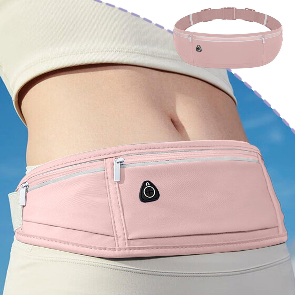 YFGEFTR Slim Running Belt, Workout Fanny Pack for Men Women, Runner Belt for Running Walking Cycling Camping Gym, Running Gear Accessories