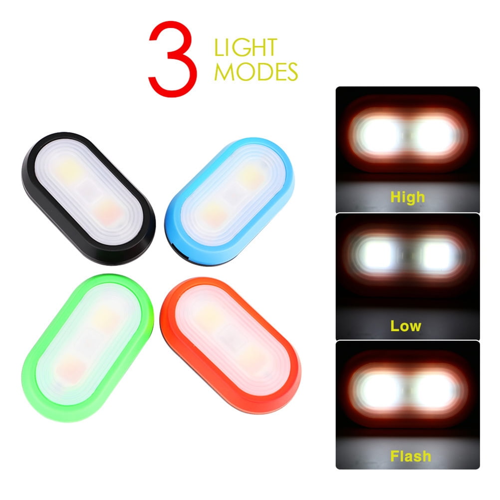 HONMEET 4Pcs Slim LED Running Light with Clip on Assorted Color for Reflective Night Run Safety