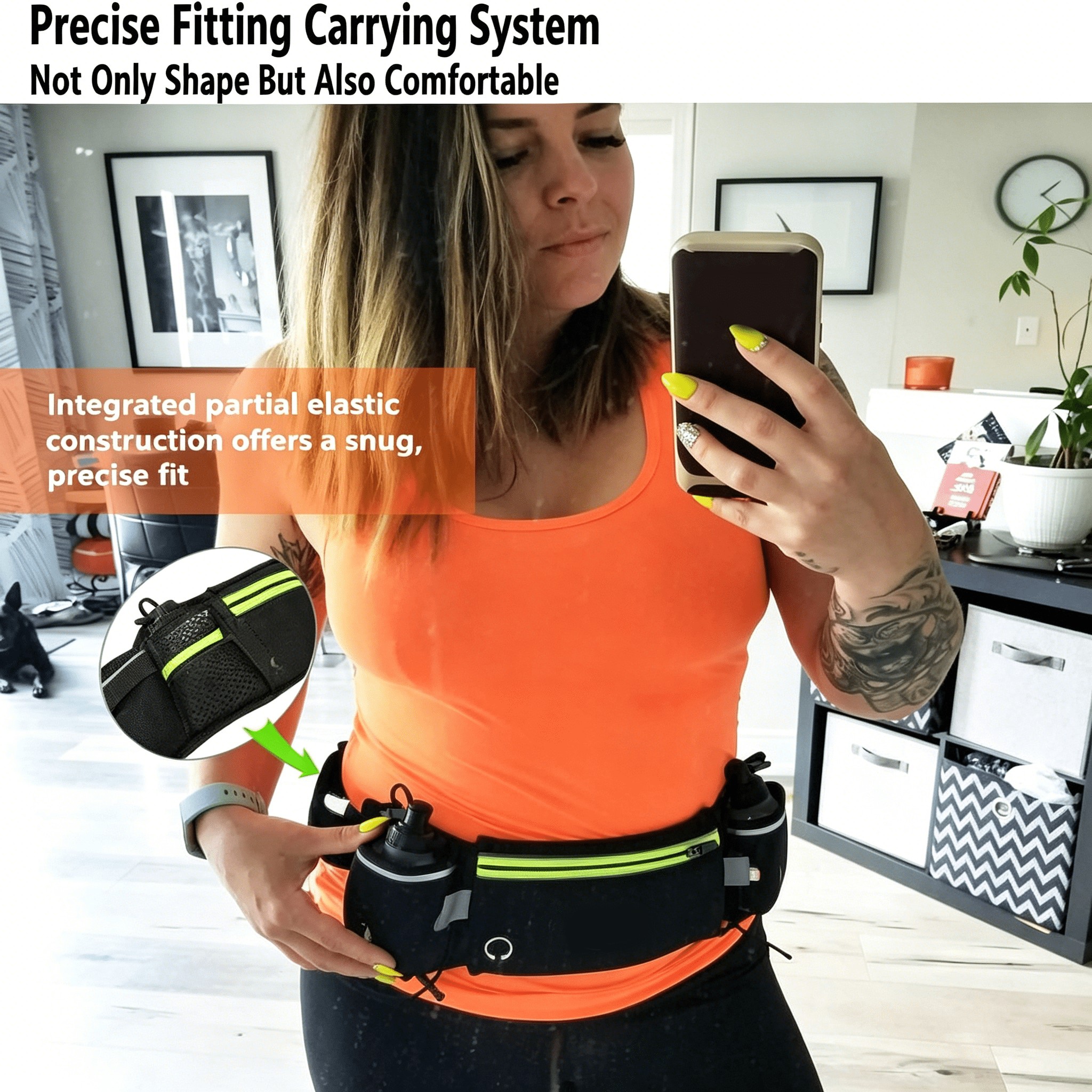 GASTROPOD Hydration Running Belt with Water Bottle,Running Fanny Pack for Phone and Wallet Holder,Running Bag Runners Essentials Accessories Marathon Triathlon Walking Jogging Gear