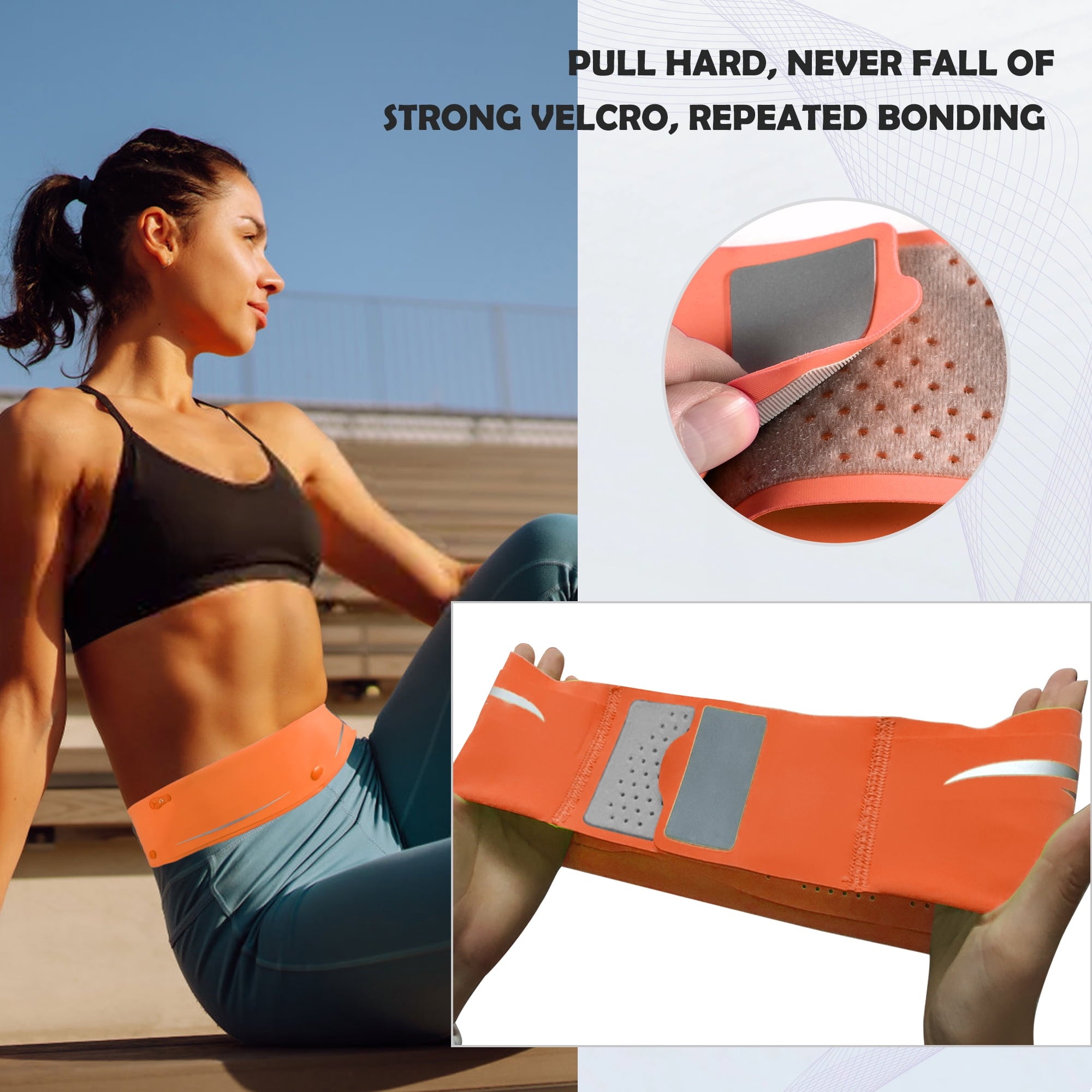 LUXMO LUXURY MOBILE Slim Running Belt Fanny Phone Holder for Running