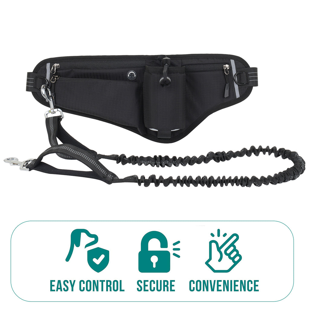 NFTIGB Running Belt Waist Pack Adjustable Hydration Bag with Water Bottle Holder for Runners Men Women, Black (10.63 inches / 27 cm)
