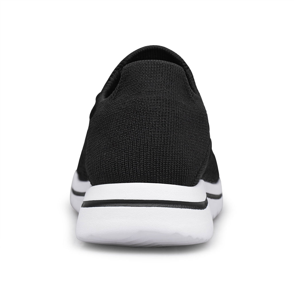 Unisex Sock Walking Shoes Wide Toe Box Slip-on Mens Running Shoe Womens Lightweight Casual Fashion Sneakers Black 8Women/6Men