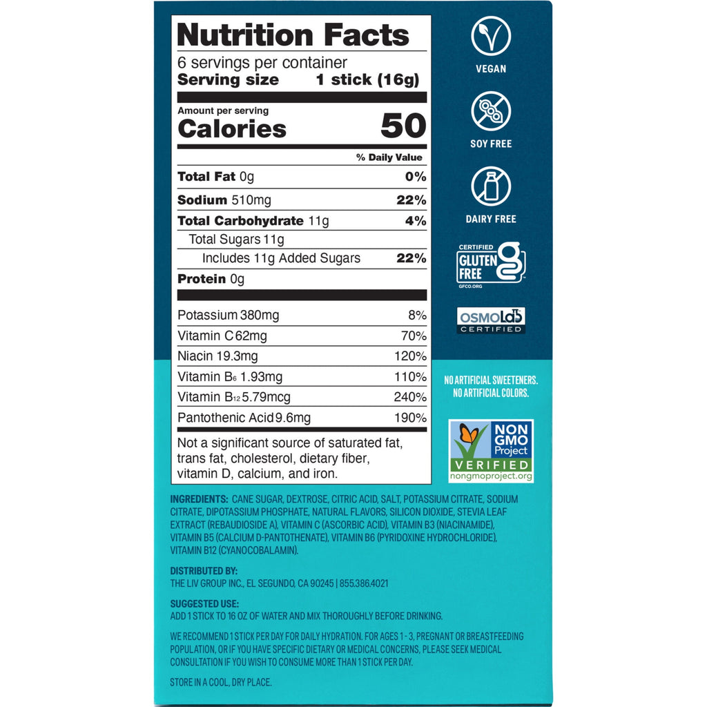 Liquid I.V.® Arctic Raspberry Hydration Multiplier® Powdered Electrolyte Drink Mix, 6 Count Packets
