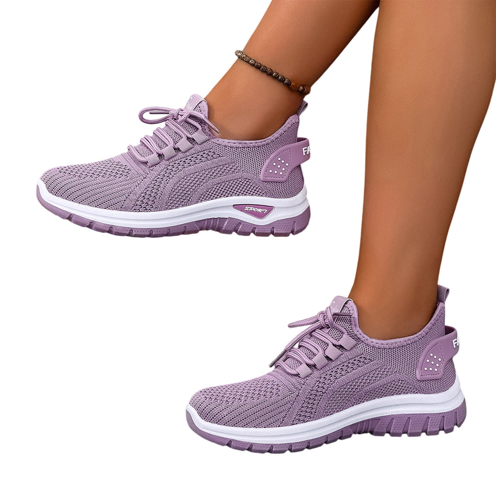 Domuza Women's Slip-On Walking Shoes, Lightweight Orthopedic Athletic Sneakers with Arch Support, Perfect for Work, Travel, Gym and Daily Sports Purple 9（EU-42）