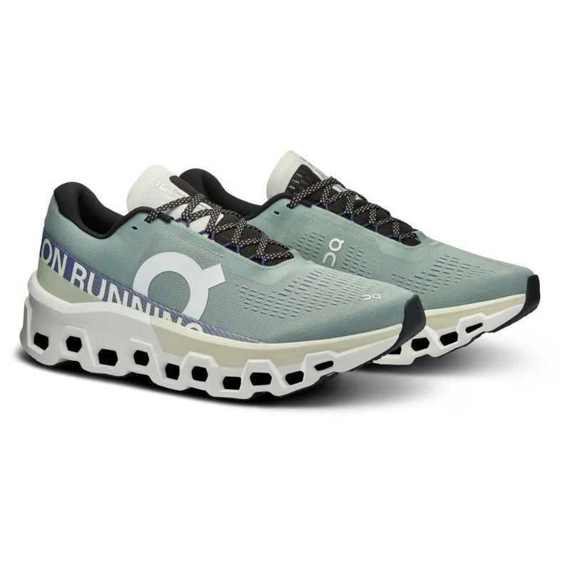 On Running Mens Cloudmonster 2 Running Shoes Trainers Green