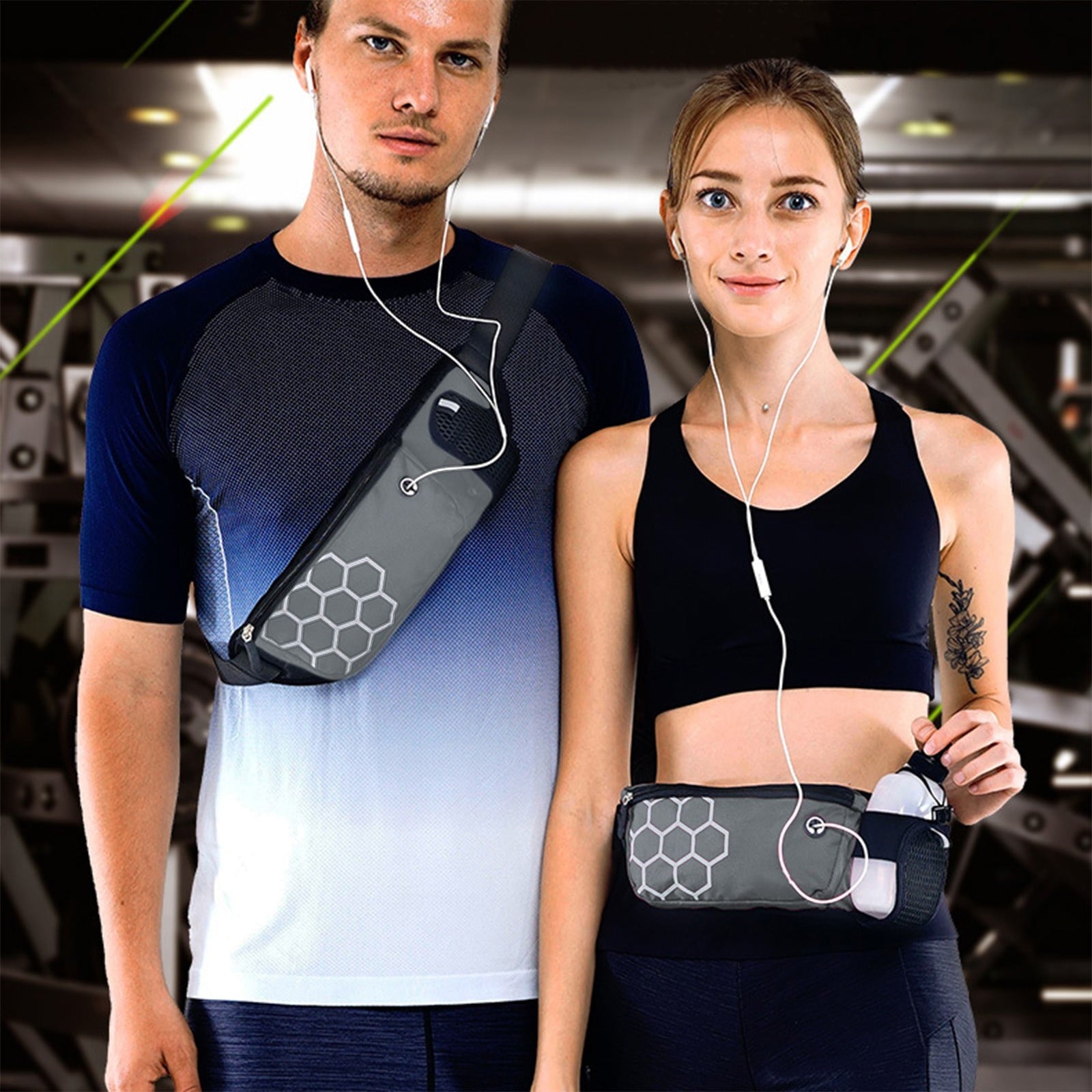 Running Add-Ons Water Bottle Waist Pack, Waterproof Close-fitting Lasting Stay Long Wear Gear, Unisex Running Belt for Phone Keys Outdoor Sports