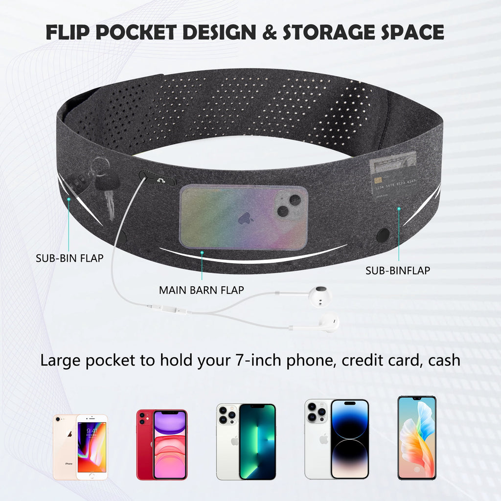 LUXMO LUXURY MOBILE Slim Running Belt Fanny Phone Holder for Running