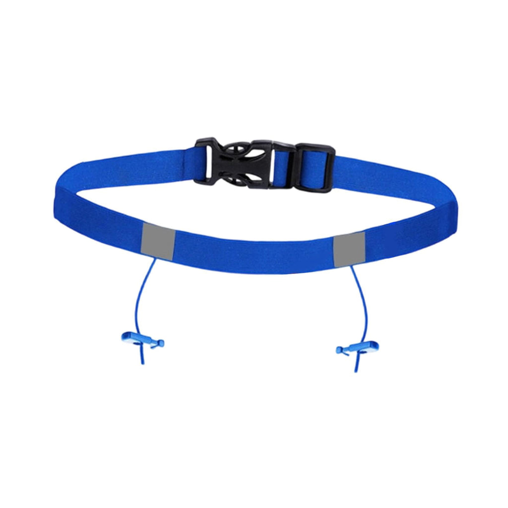 Axioma Adjustable Race Number Belt Elastic Triathlon Running Belt Lightweight Accessory blue