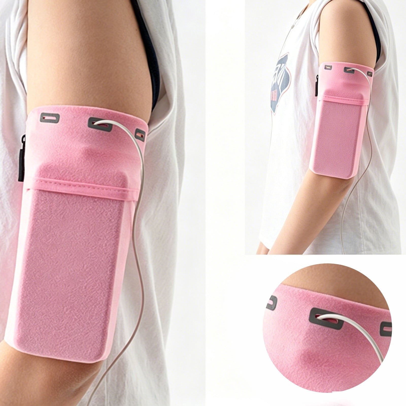 BUTASY Arm Bag for Phone Holder, Sports Running Armband for Gym, Cycling & Workout,Reflective Breathable Large Capacity Sports Armband