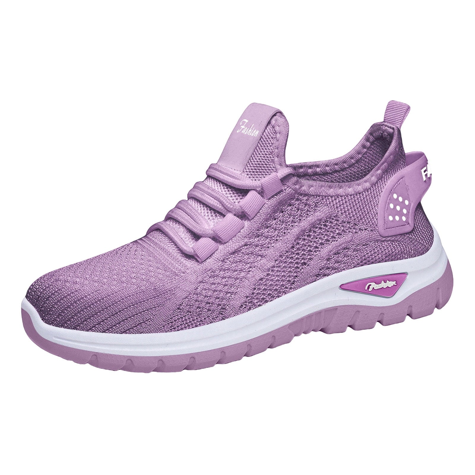 Domuza Women's Slip-On Walking Shoes, Lightweight Orthopedic Athletic Sneakers with Arch Support, Perfect for Work, Travel, Gym and Daily Sports Purple 9（EU-42）