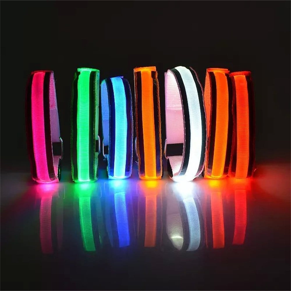 hengsof LED Armband for Running, Running Lights for Runners Rechargeable, Running Lights, High Visibility Reflective Running Gear for Running Walking Cycling