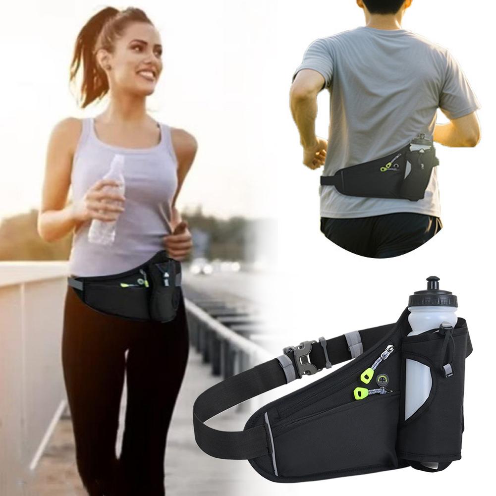Running Water Bottle Belt, Water Bottle Holder, Hiking Fanny Pack for Phone and Wallet, Adjustable Sports Waist Pack, Suitable for Running, Cycling, Walking Gear