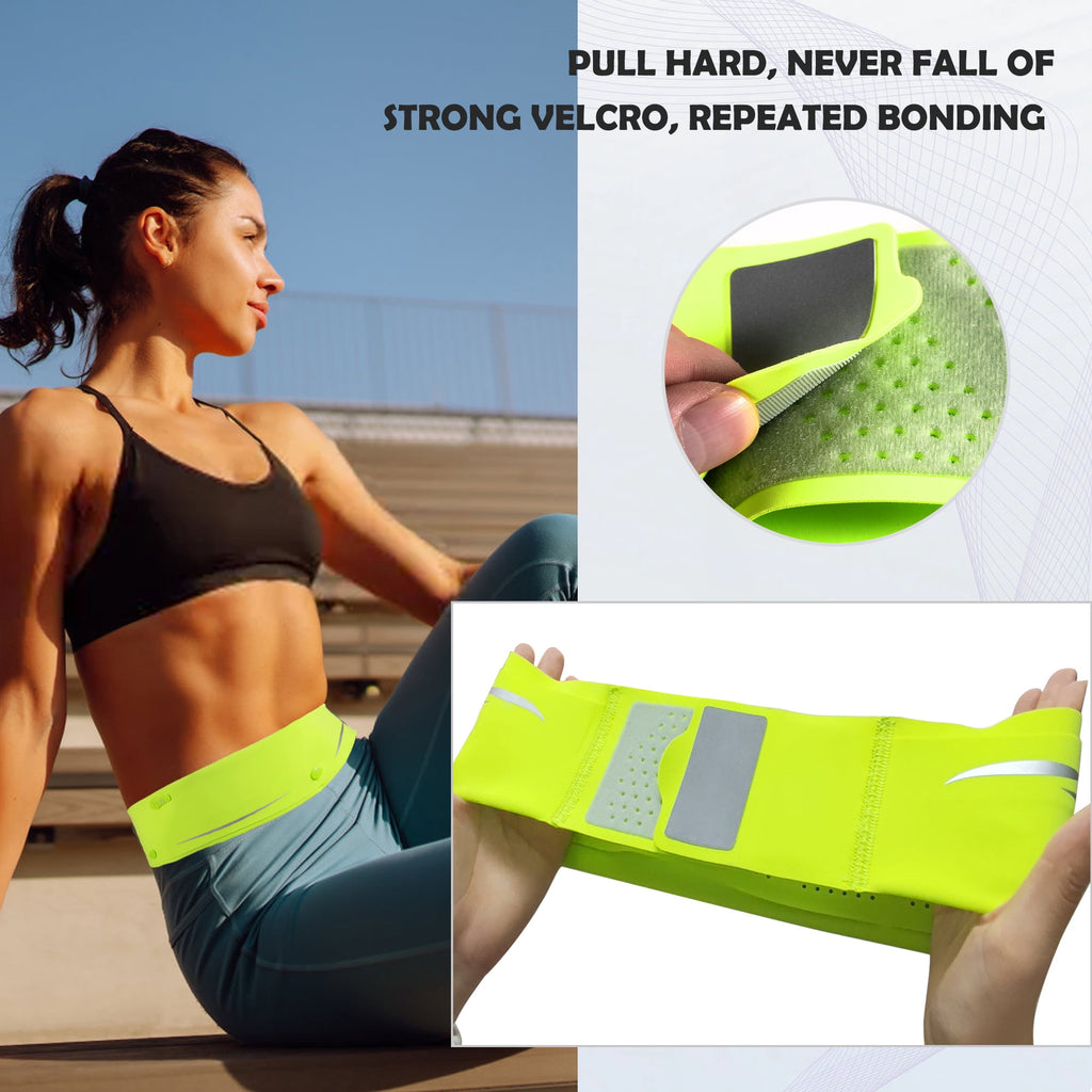 LUXMO Slim Running Belt for Men & Women, Adjustable Waist Pack for Phone