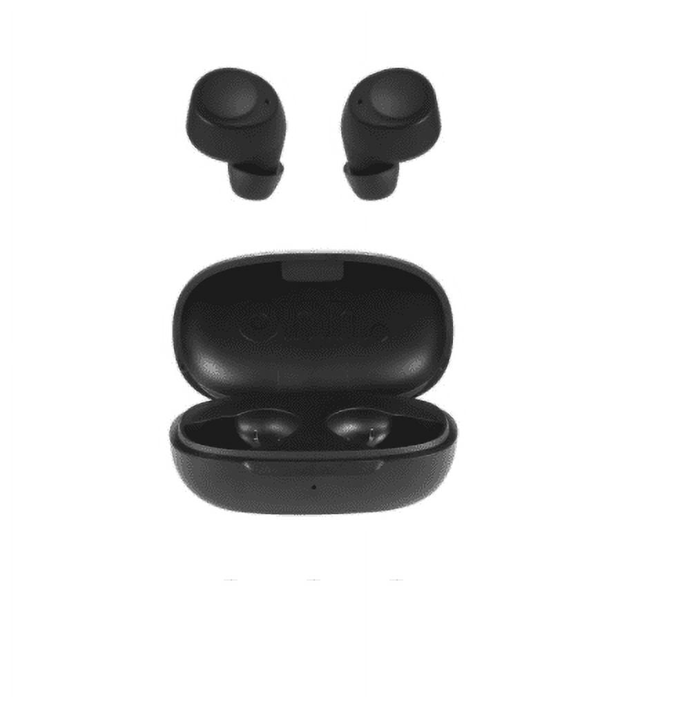 Onn Bluetooth Earphones with Charging Case and Touch Control, Black