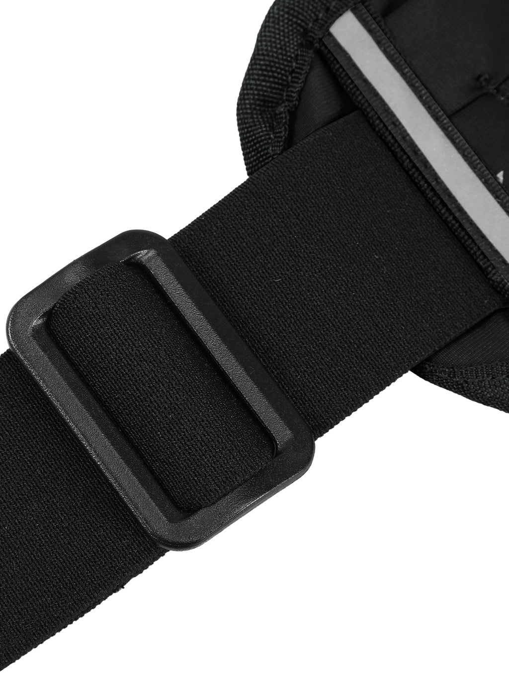MIER Running Belt Slim Waist Pack with Bib Clips Adjustable Elastic Phone Holder for Fitness Marathon Daily Travel Black