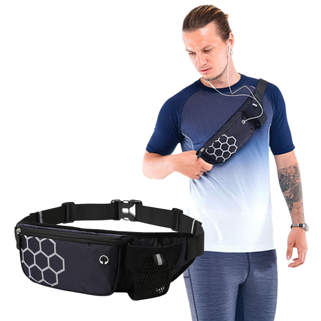 Running Add-Ons Water Bottle Waist Pack, Waterproof Close-fitting Lasting Stay Long Wear Gear, Unisex Running Belt for Phone Keys Outdoor Sports