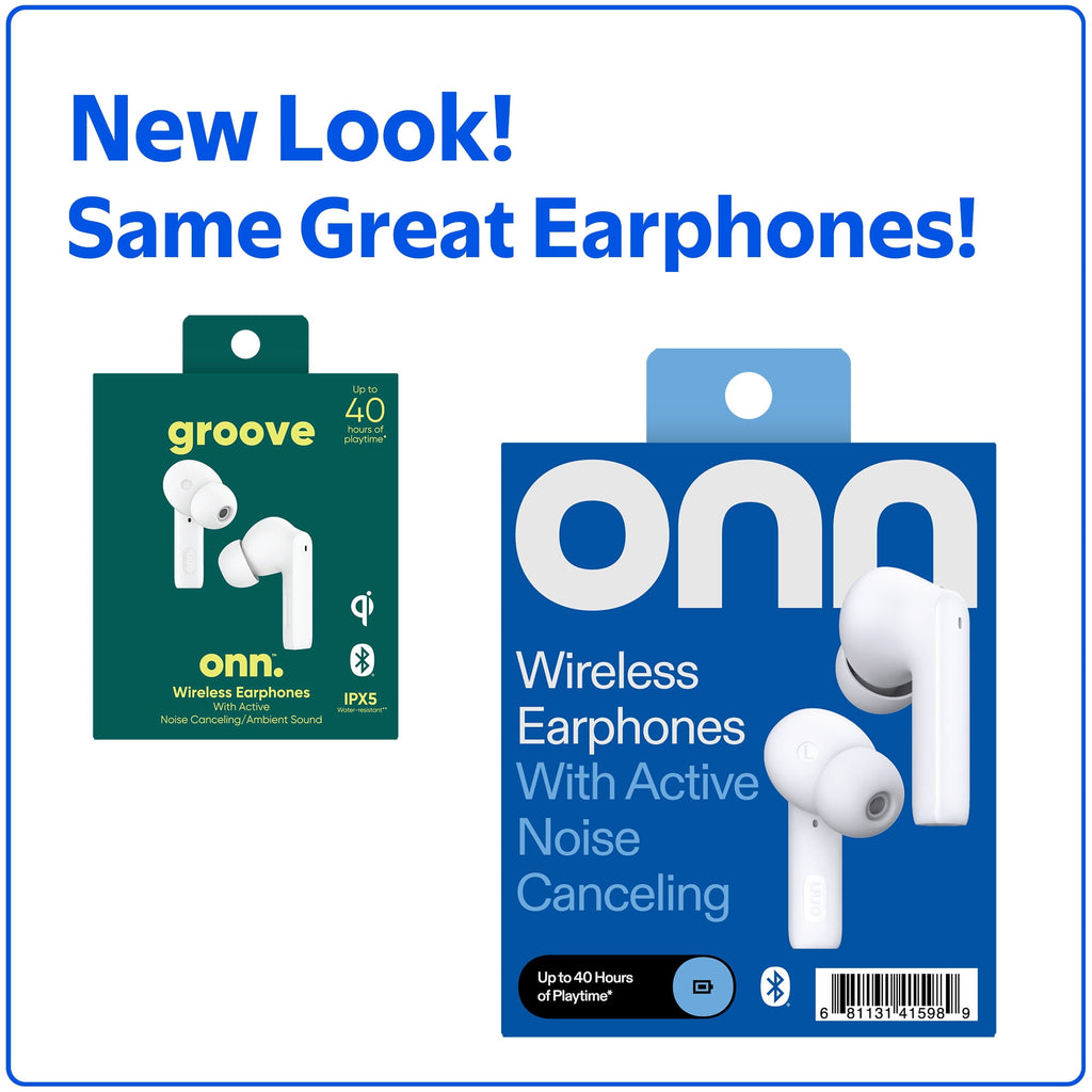 onn True Wireless Earbuds with Active Noise Cancelling and Bluetooth
