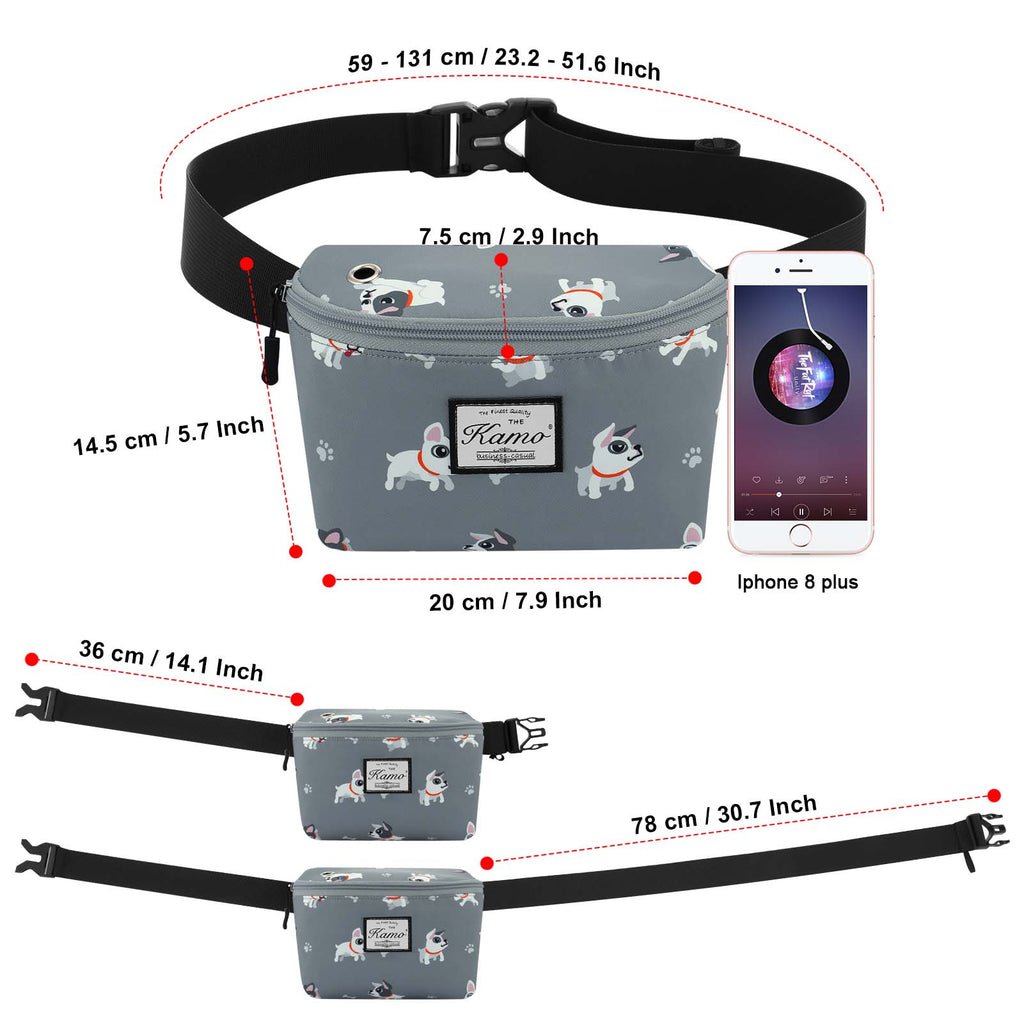 HAWEE Fanny Packs for Women - Slim Yet Spacious Waist Pack with Headphone Cord Access - Lightweight Fannie Hip Bag Great for Hiking, Walking, Biking, Running, Travel