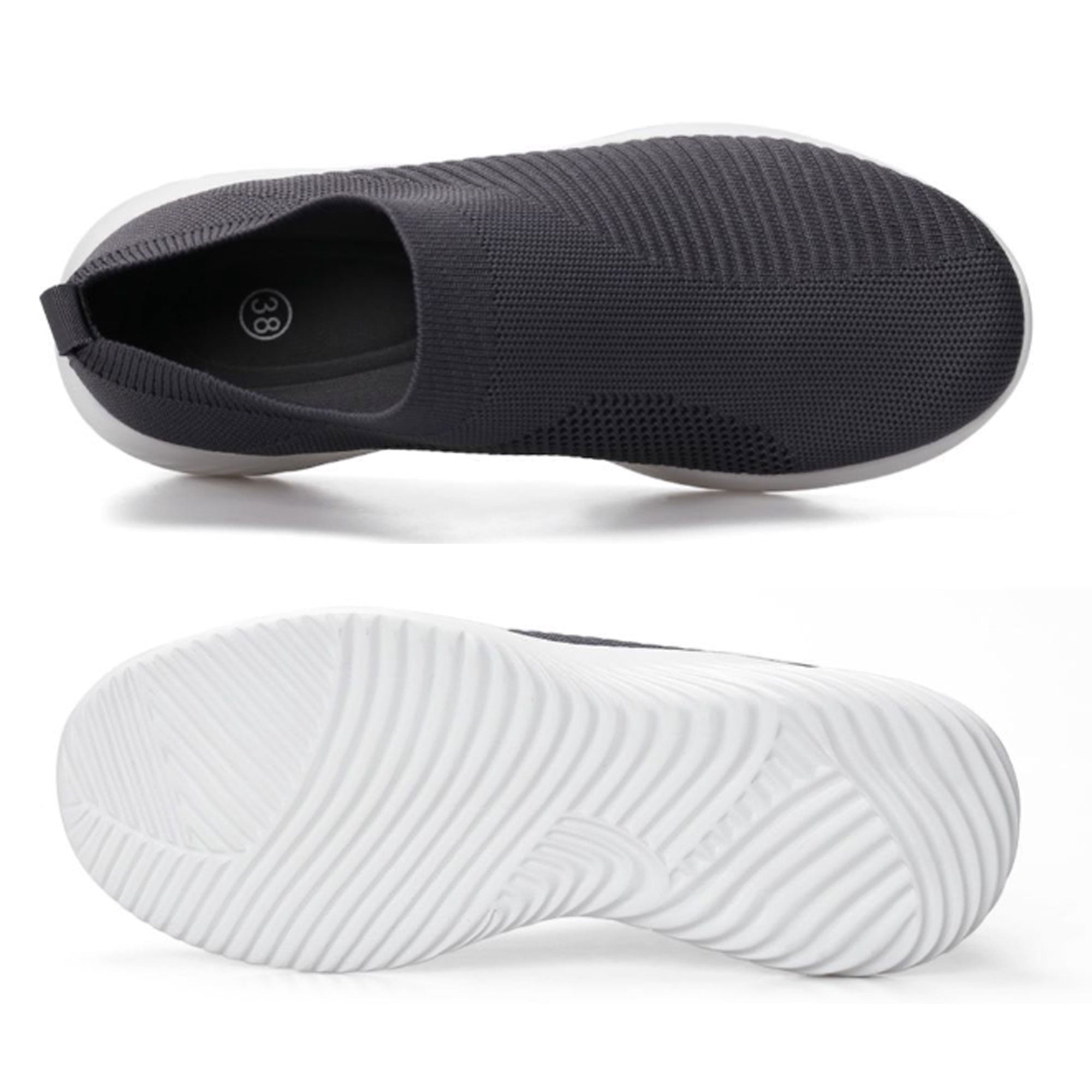 Ablanczoom Womens Sneakers Running Shoes Slip-on Fitness Sports Walking Tennis Flats