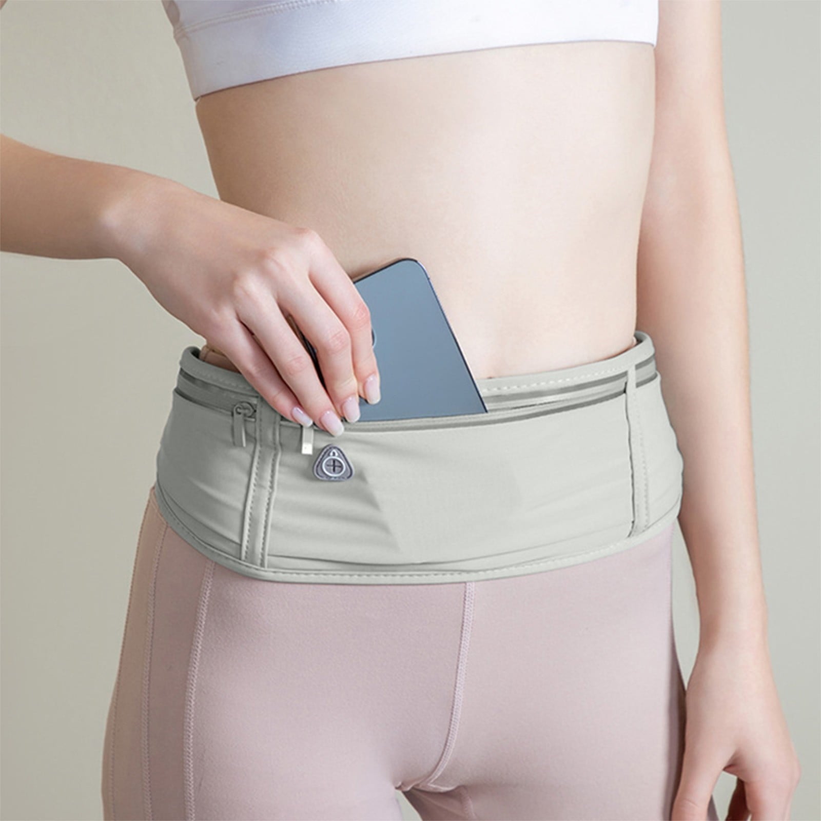 Harlier Slim Running Belt for Women Men-Runners, Phone Holder Fanny Pack, Adjustable Bounce Free Waist Pouch bag for Workout, Money Belt, Run Gear Accessories - Black