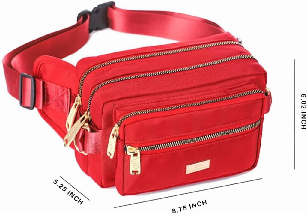 Extra Large Fashion Fanny Pack for Men Women, Waist Bag for Waterproof Hiking Running Biking Gym Outdoor Sports Travel Belt Bag