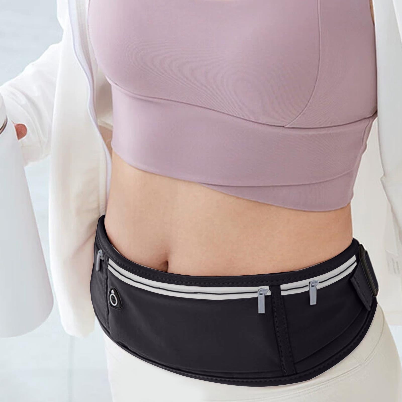 YFGEFTR Slim Running Belt, Workout Fanny Pack for Men Women, Runner Belt for Running Walking Cycling Camping Gym, Running Gear Accessories