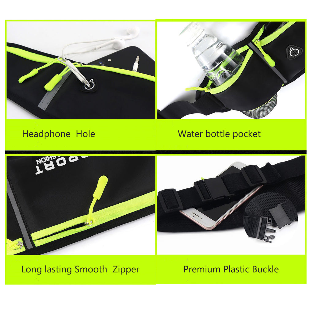 Entchin Slim Running Belt for Women Men, Runners Fanny Pack Phone Holder, Running Waist Bag for Workout
