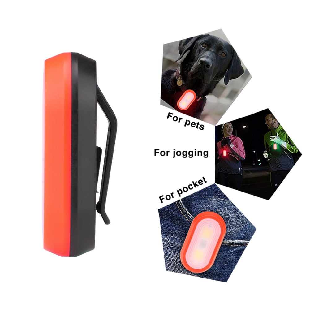 UPGRATOR 4Pcs Assorted Color LED Running Light Clip on Reflective Gear for Night Outdoor Activities