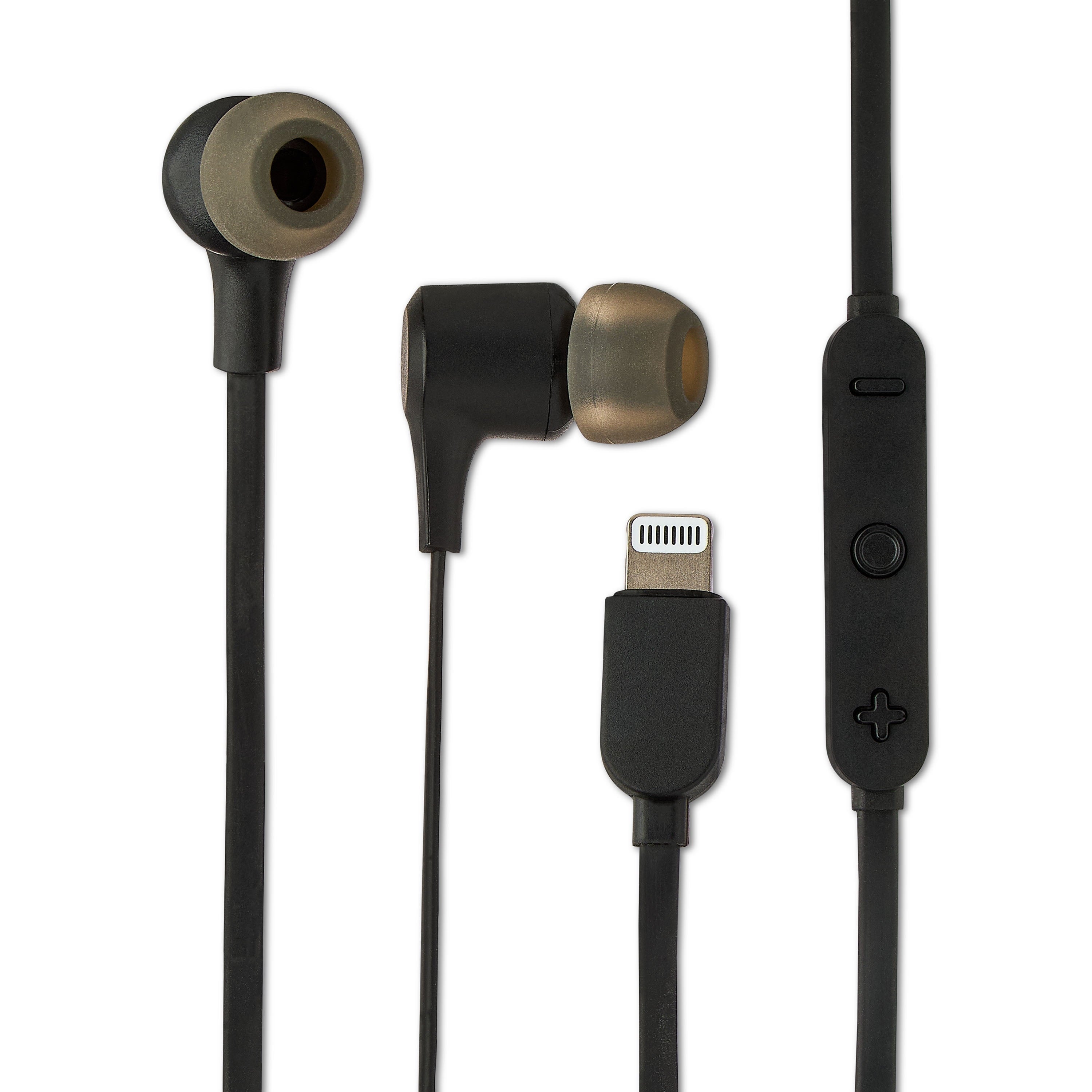 onn Earphones with Lightning Connector, Lilac