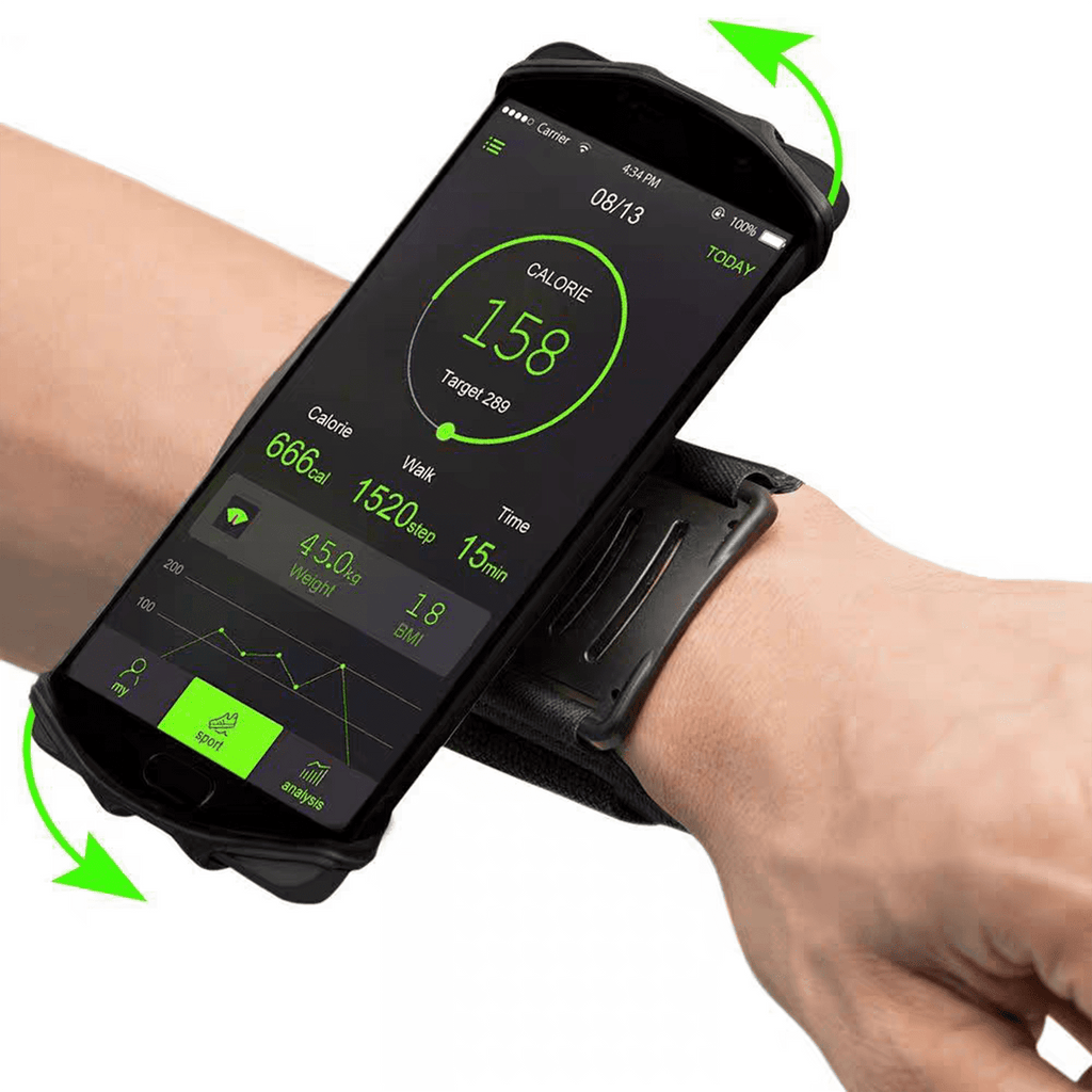 Cell Phone Armband Phone Case Wristband Holder for Running Walking 360° Rotation Forearm Wrist Workout Sports Arm Band Fits Samsung Galaxy A16 A15 A14 A13 A03s Fits iPhone 16e 16 15 14 13 12 Pro