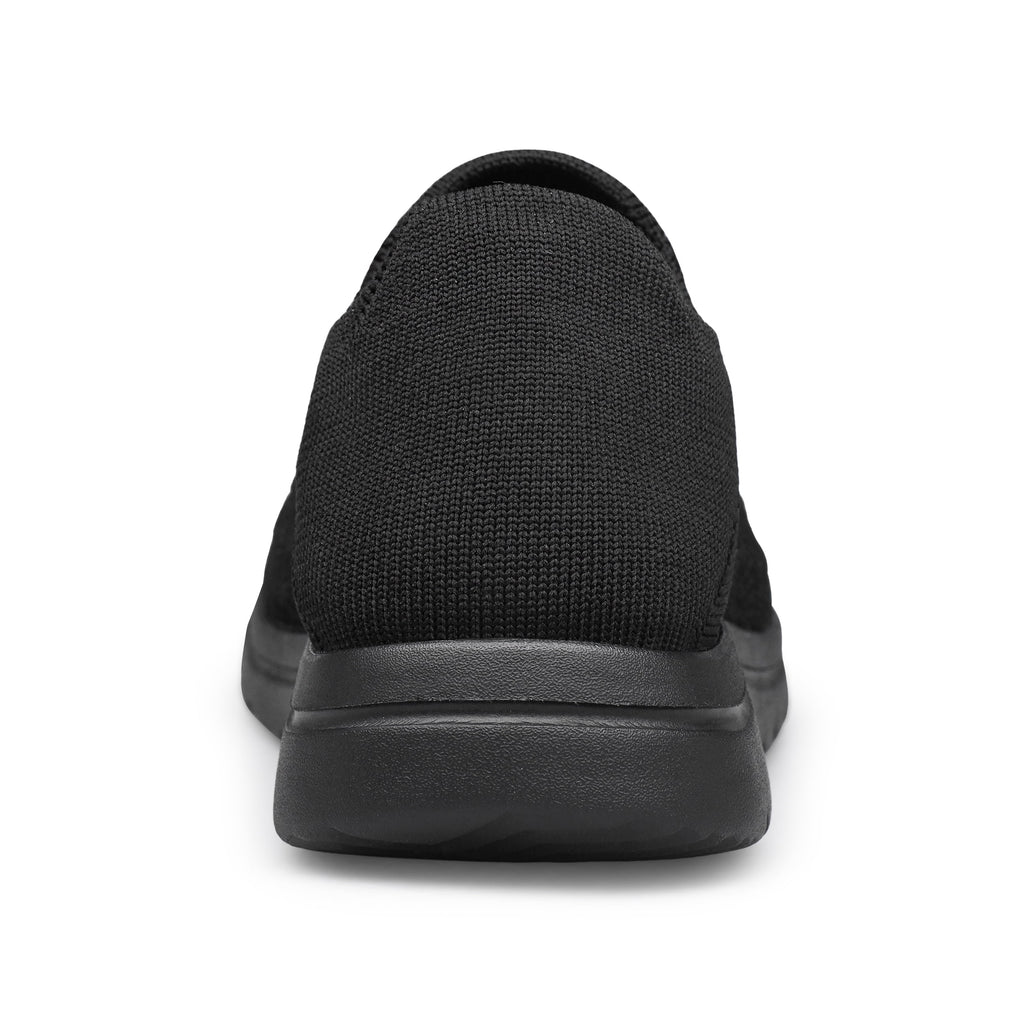 Unisex Sock Walking Shoes Wide Toe Box Slip-on Mens Running Shoe Womens Lightweight Casual Fashion Sneakers Black 8Women/6Men