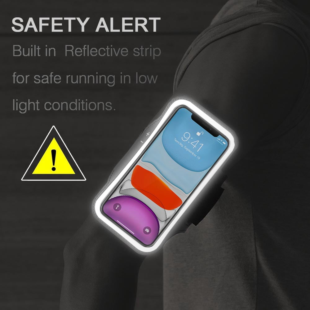 iPhone 16 15 14 13 Pro Armband, JEMACHE Water Resistant Gym Running Workouts Arm Band for iPhone 11 12 13 14 15 16, 11/12/13/14/15/16 Pro