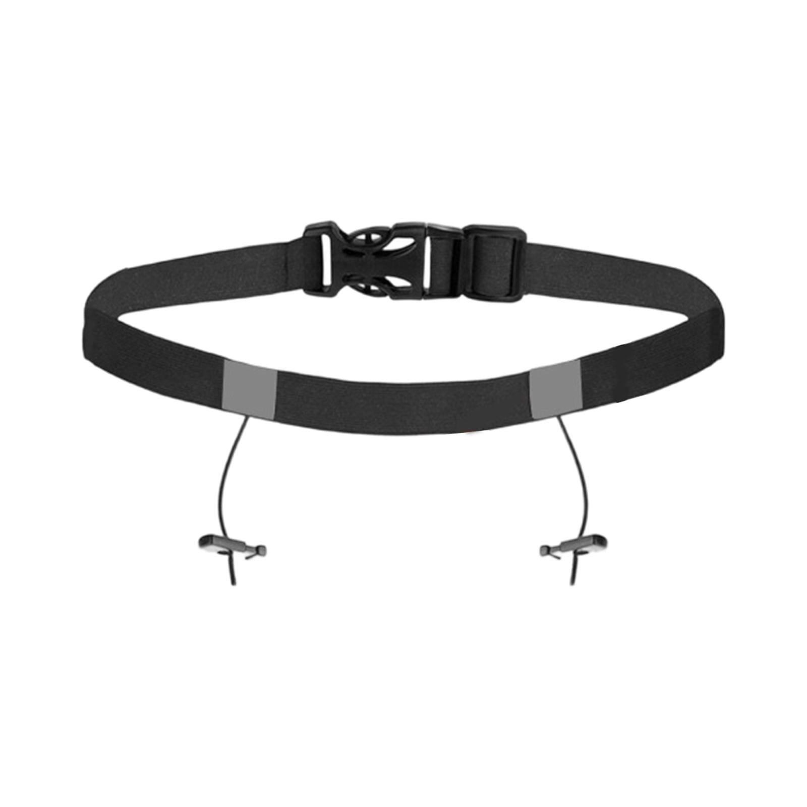 harayaa Adjustable Race Number Belt Elastic Triathlon Running Belt Lightweight Accessory black
