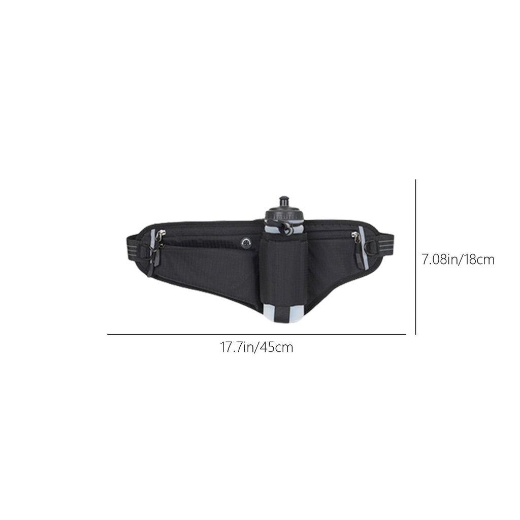Running Belt for Women & Men with Water Bottle Holder,17.7x7inch Waterproof Running Waist Packs,Multi Functional Running Gear Accessories,Suitable for Marathons and Outdoor Running(Green)