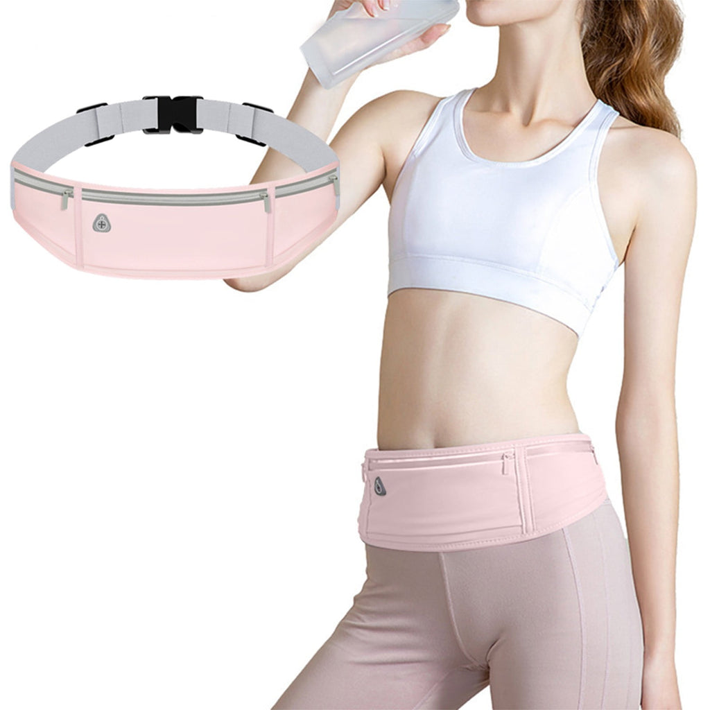 Cinvoph Running Belt Waist Pack Bag, Workout Gym Fitness Fanny Pack for Phone,Cell Phone Holder for Running,Jogging Pocket Belt for Women & Men,Running Accessories, Pink