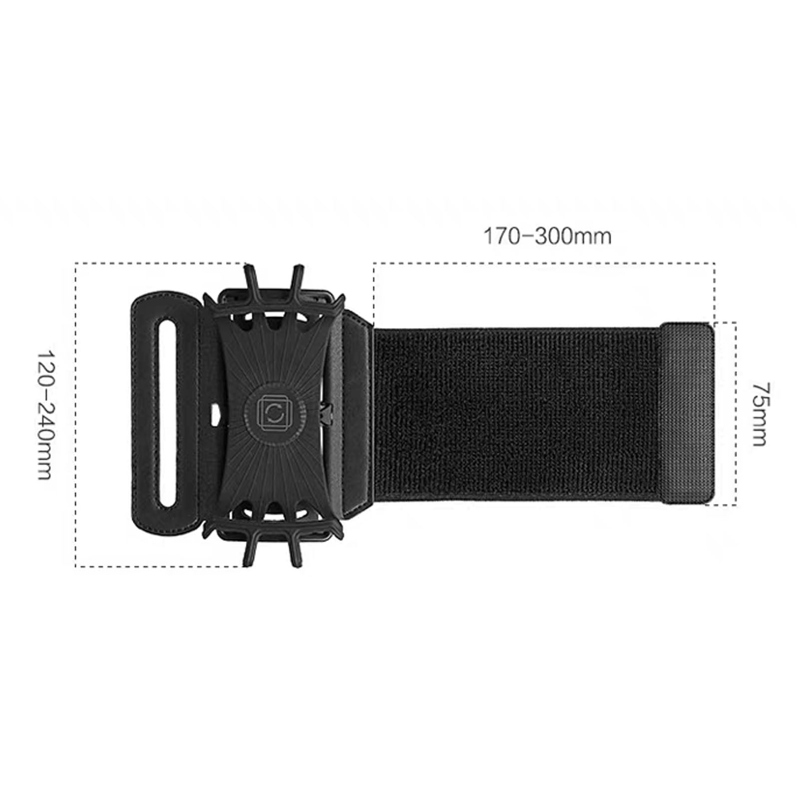 Universal Wristband Forearm Wrist Armband Phone Case Holder 360°Rotation for Workout Sports Running