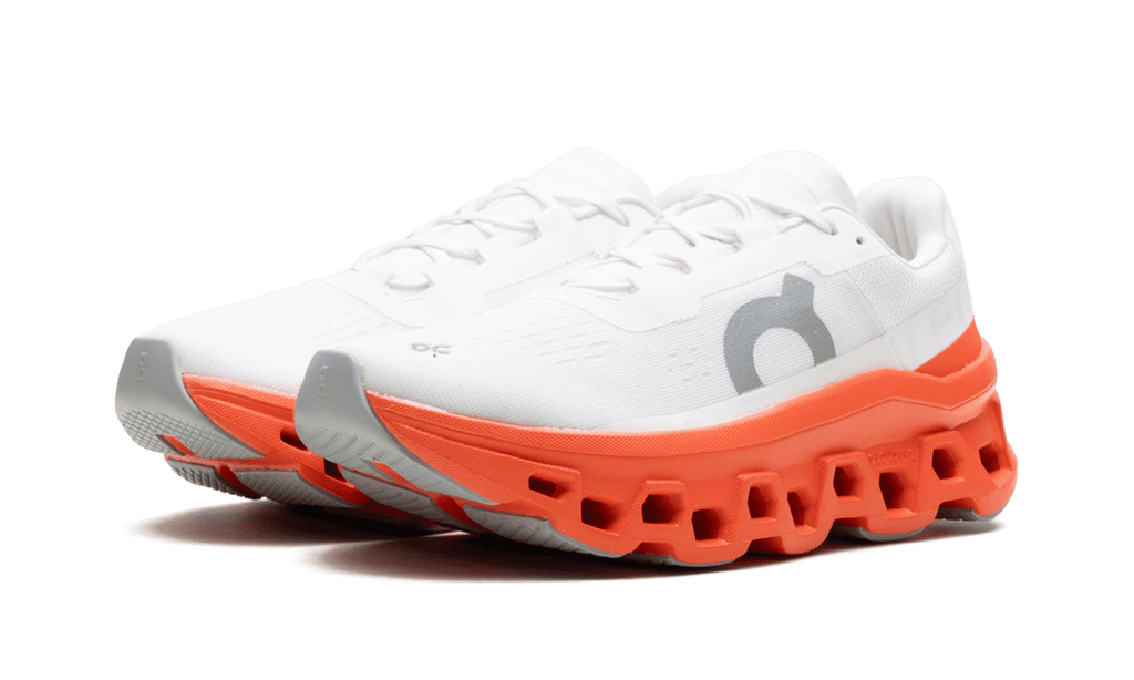 ON RUNNING WOMENS On Cloudmonster 2 Womens "White Flame" 61.97724 61.97724 from Stadium Goods