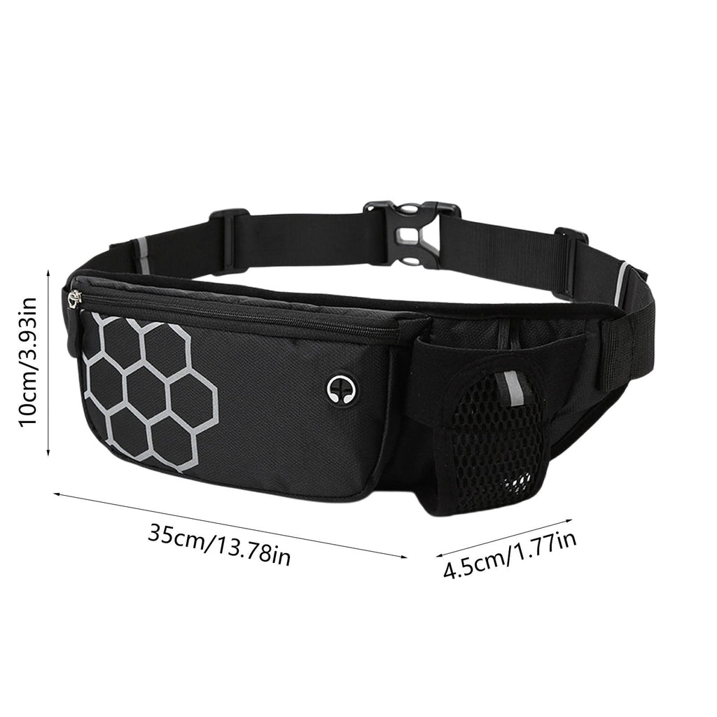 Running Belt for Women & Men with Water Bottle Holder,Waterproof Running Waist Packs,Multi Functional Running Gear Accessories,Suitable for Marathons and Outdoor Running(Black)