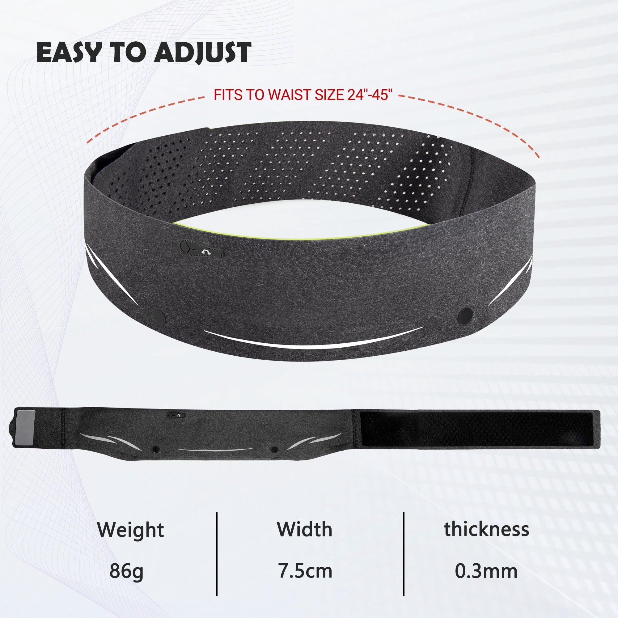 LUXMO LUXURY MOBILE Slim Running Belt Fanny Phone Holder for Running