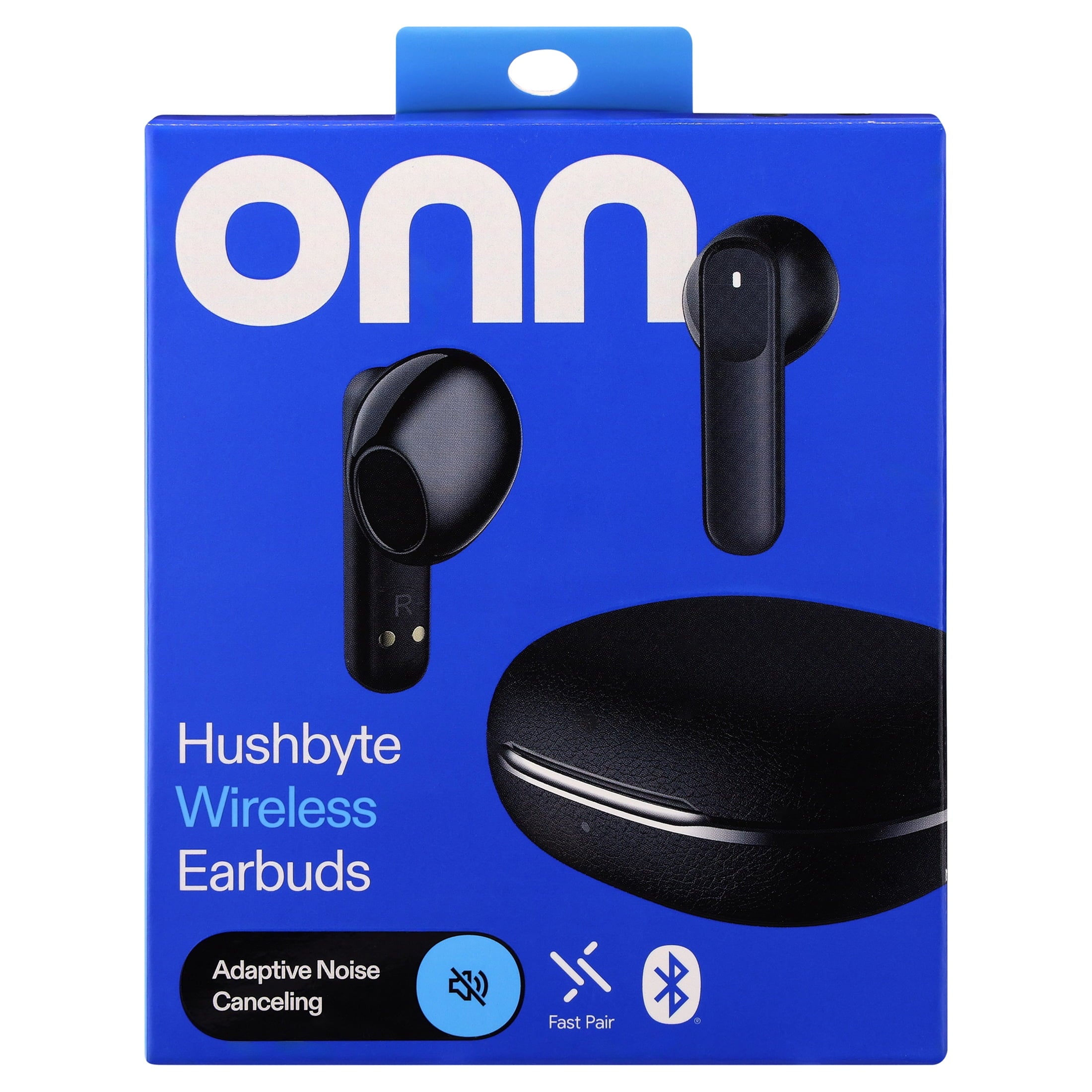 onn Hushbyte Wireless Earbuds, White
