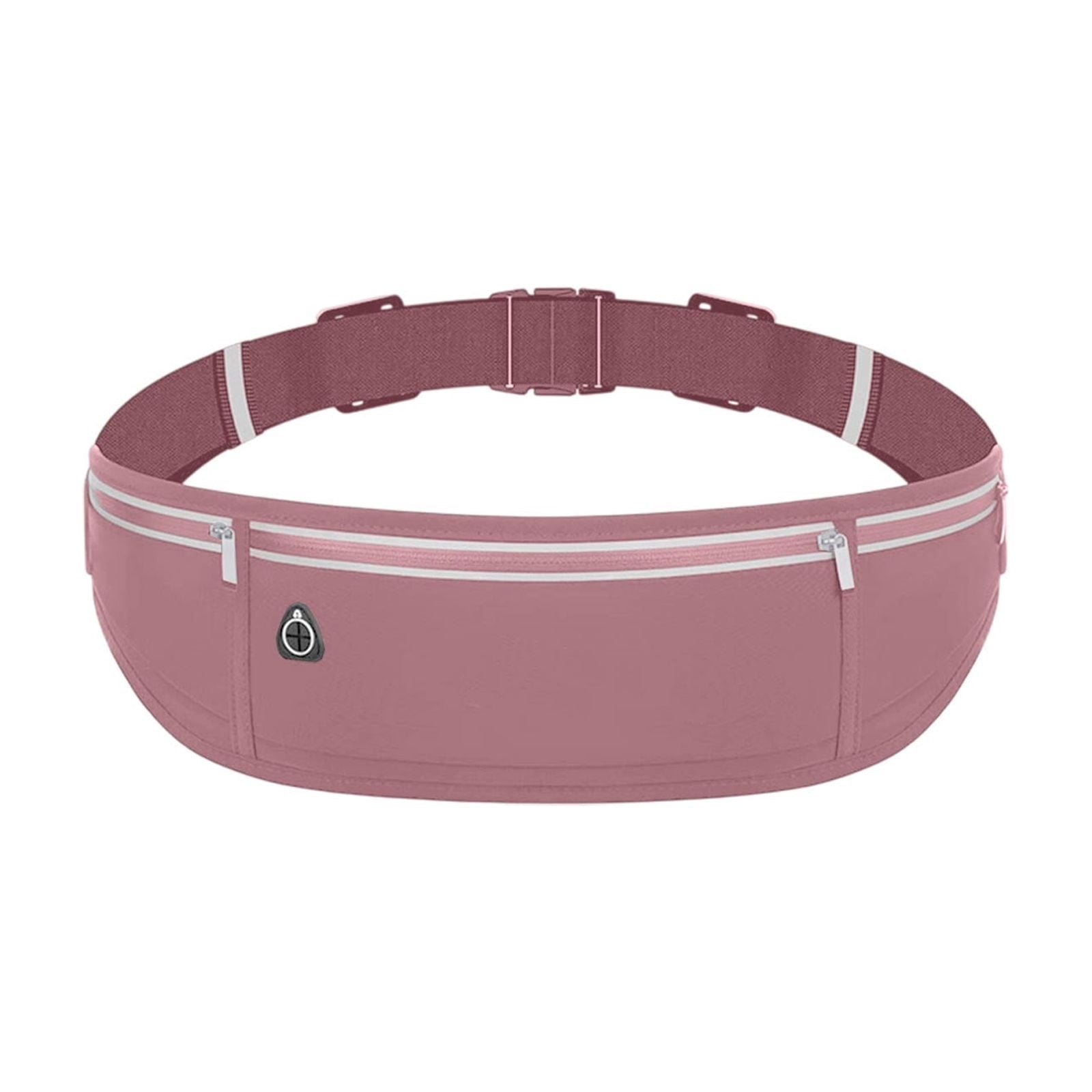Waterproof Waist Bag Running Fanny Pack Sports Phone Pouch 18.9in with Reflective Strips Multi Pocket Adjustable Belt for Night Running Cycling Hiking Camping Gym Outdoor Sports Travel Accessories