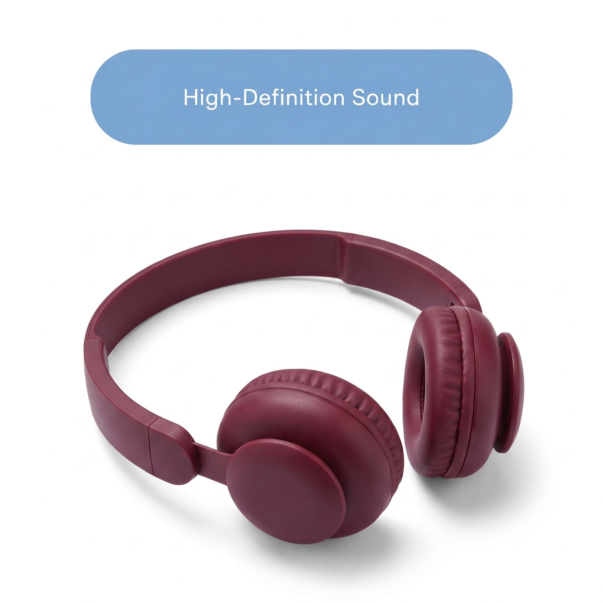 onn Wireless On-ear Headphones with Bluetooth, Black