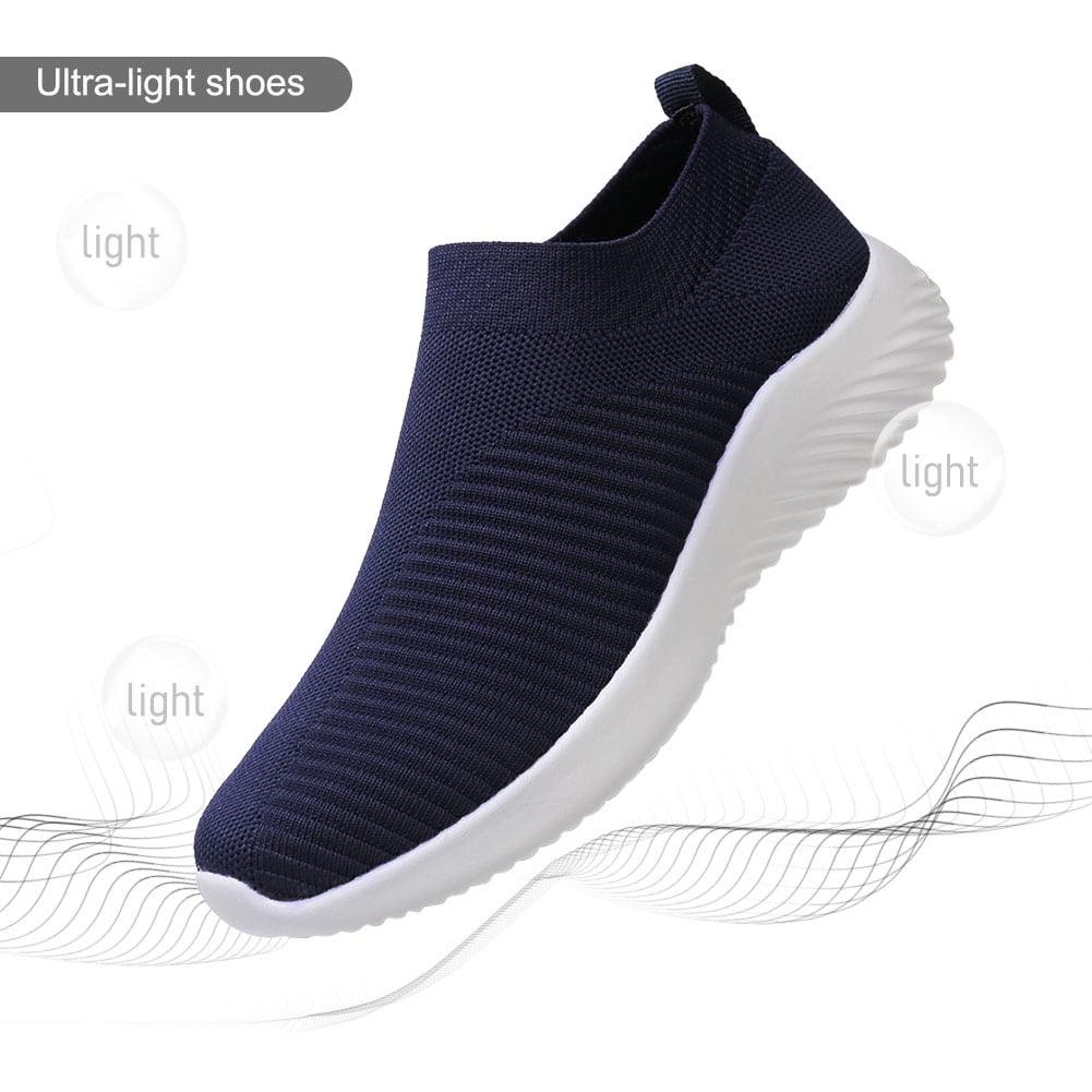 Ablanczoom Womens Sneakers Running Shoes Slip-on Fitness Sports Walking Tennis Flats