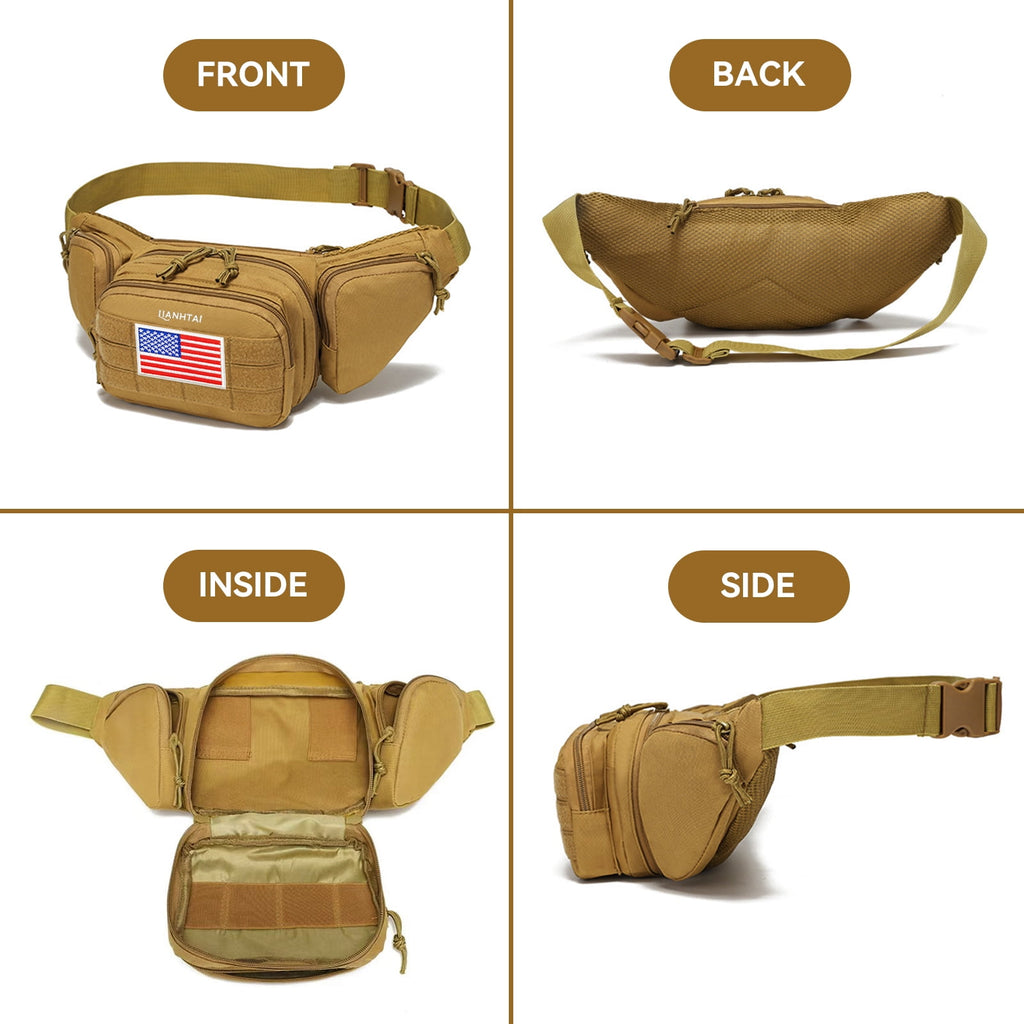 Waist Pack Bag Fanny Pack for Men&Women Hip Bum Bag with Adjustable Strap, Large Capacity Waist Wallet Bag for Traveling Casual Running Hiking Cycling