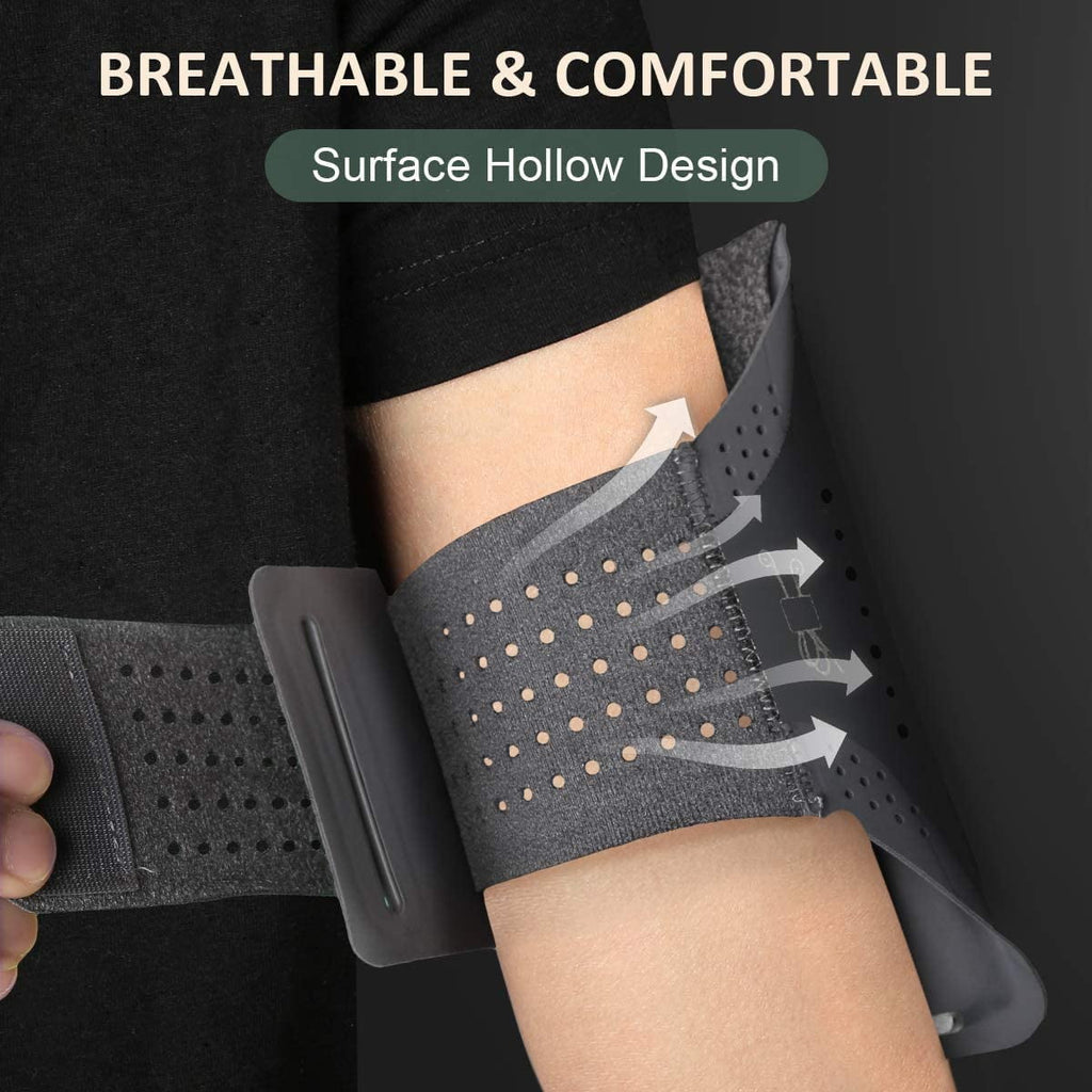 MATEPROX Sweatproof Cell Phone Armband, Running Phone Holder for iPhone 16 15 14 13 Pro XR SE S22 S24, Black