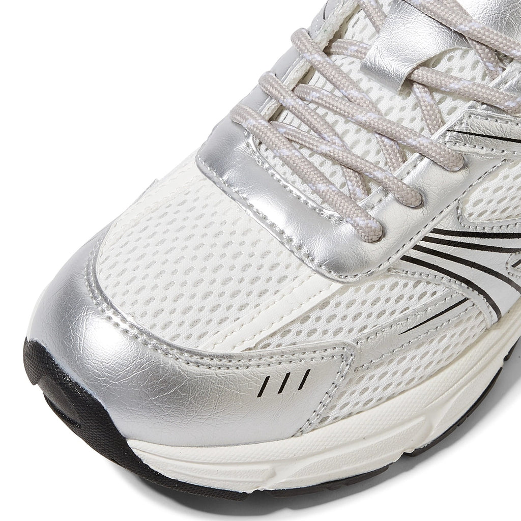LUCKY STEP Lace Up Mesh Lightweight Fashion Sneakers Casual Running Shoes,Gold,Womens