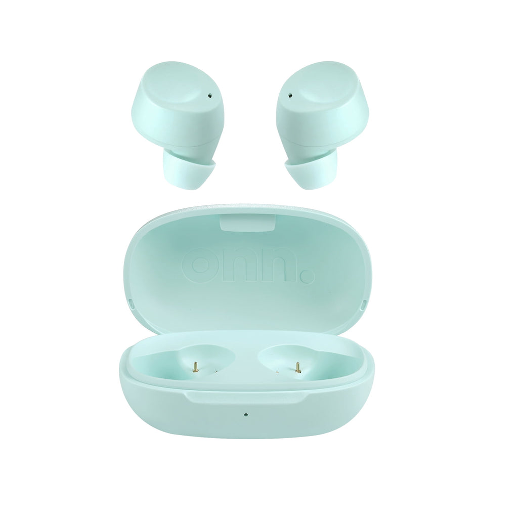 Onn Bluetooth Earphones with Charging Case and Touch Control, Black